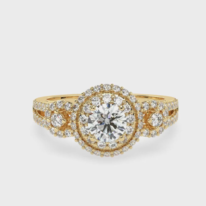 Radiant Enchantment Solitaire Diamond Ring.
