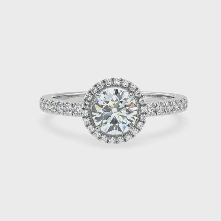 Eternal Brilliance: The Halo and Micro Pave Diamond Solitaire Ring
