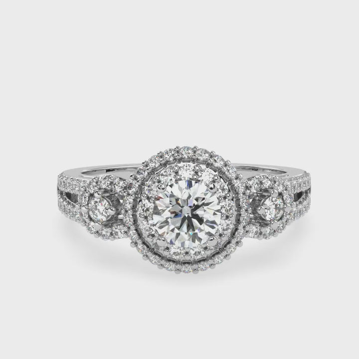 Radiant Enchantment Solitaire Diamond Ring.
