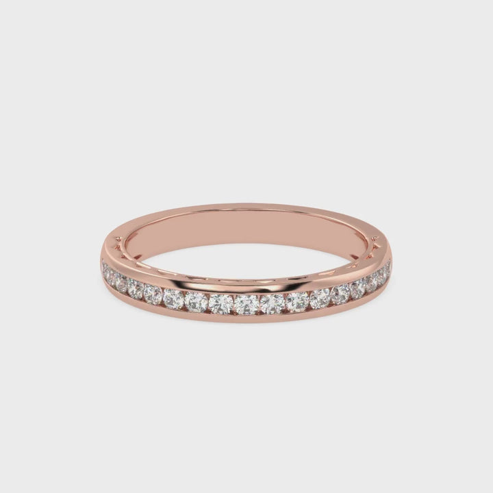 Timeless Brilliance - Channel Set Diamond Wedding Band Ring