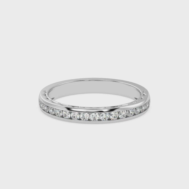 Timeless Brilliance - Channel Set Diamond Wedding Band Ring