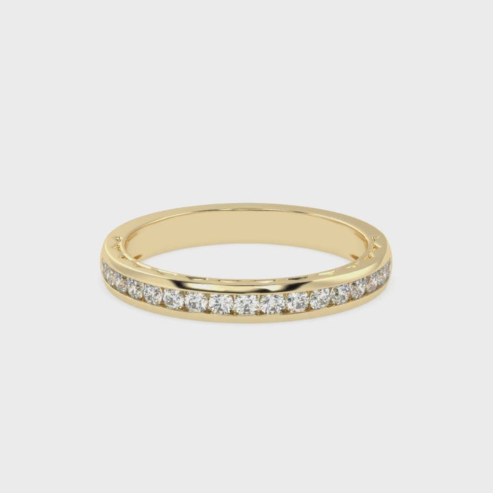 Timeless Brilliance - Channel Set Diamond Wedding Band Ring