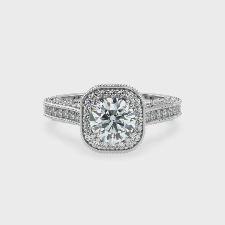Octagon Radiance Solitaire Diamond Ring