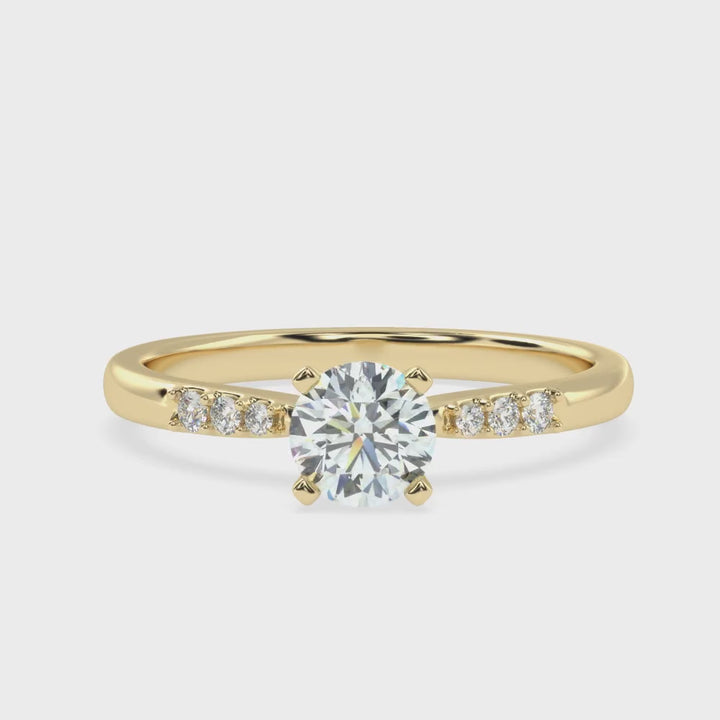 Enchanting Brilliance: The Round Diamond Cascade